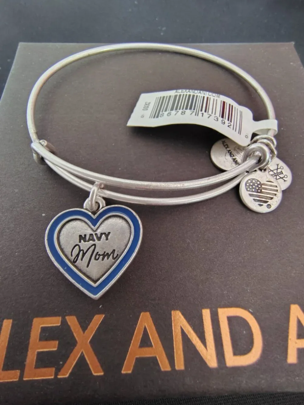 Alex and Ani Silver Navy Mom Bracelet 854